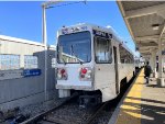 Septa Kawasaki LRV at 69th St Terminal awaiting departure to Orange St Sta in Media